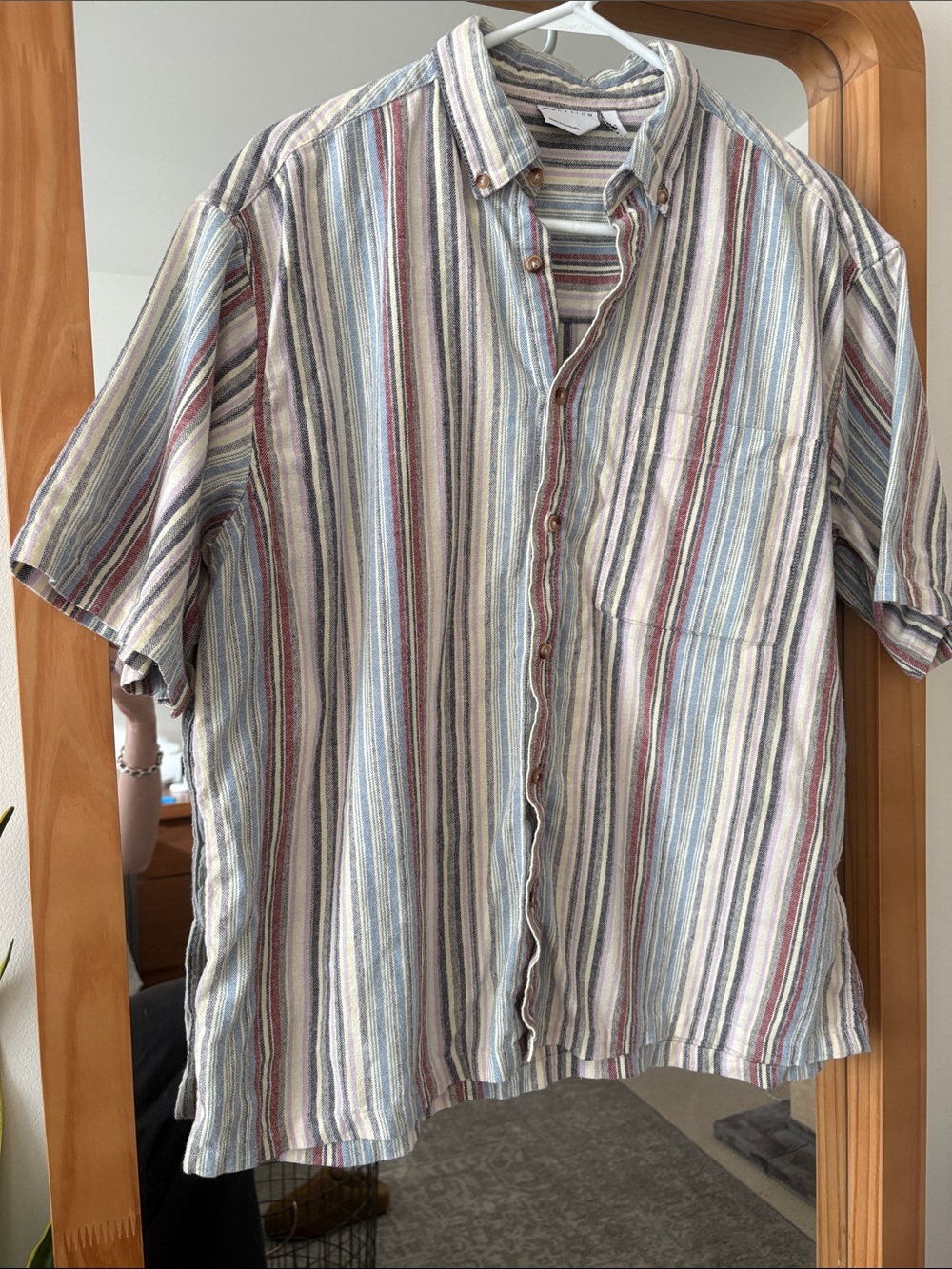 ASOS design Casual Short-Sleeve multi Striped Button-Down Shirt